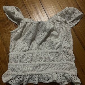 White Eyelet Women's Top